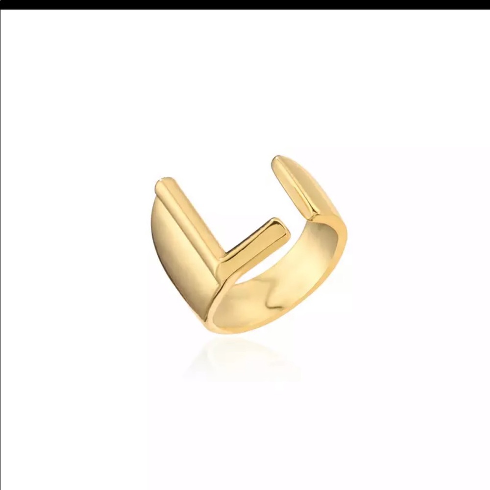 Gold Initial Ring - “L”